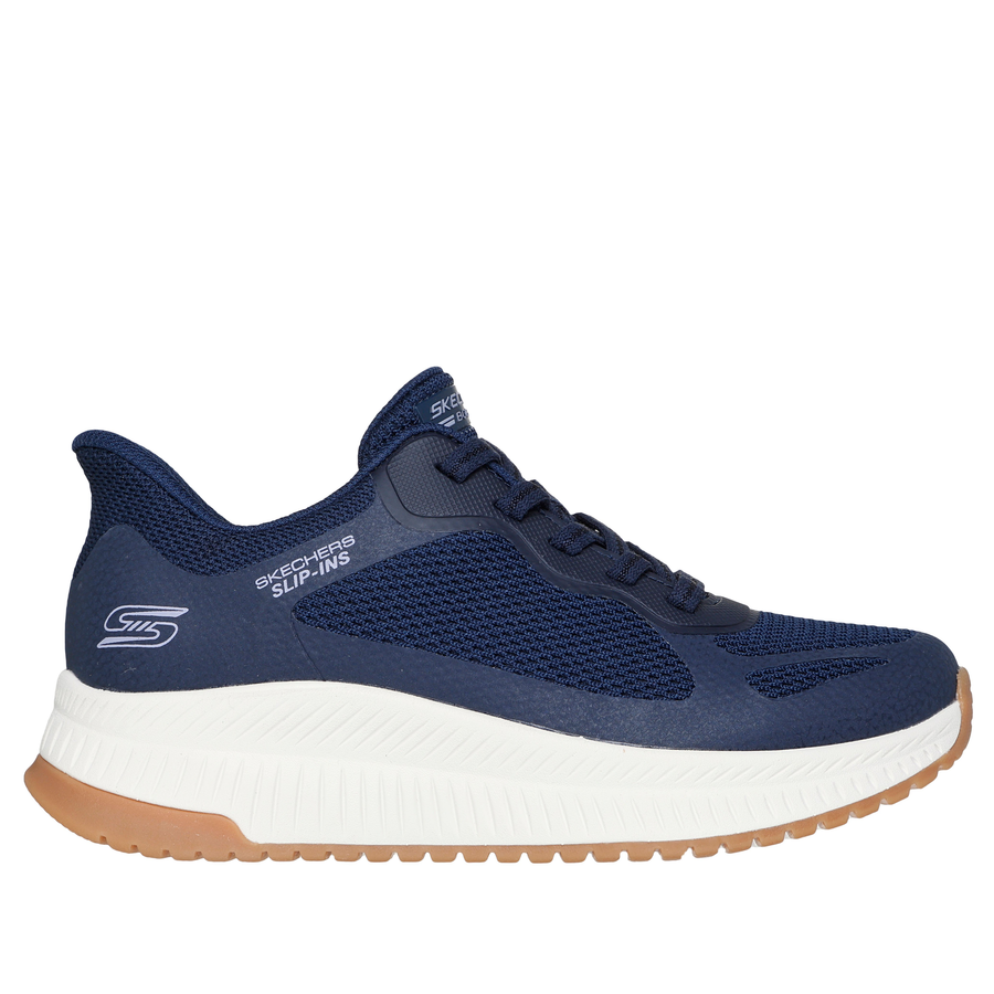 Skechers Ladies Navy Bobs Sport HANDS FREE Slip-Ins Trainer