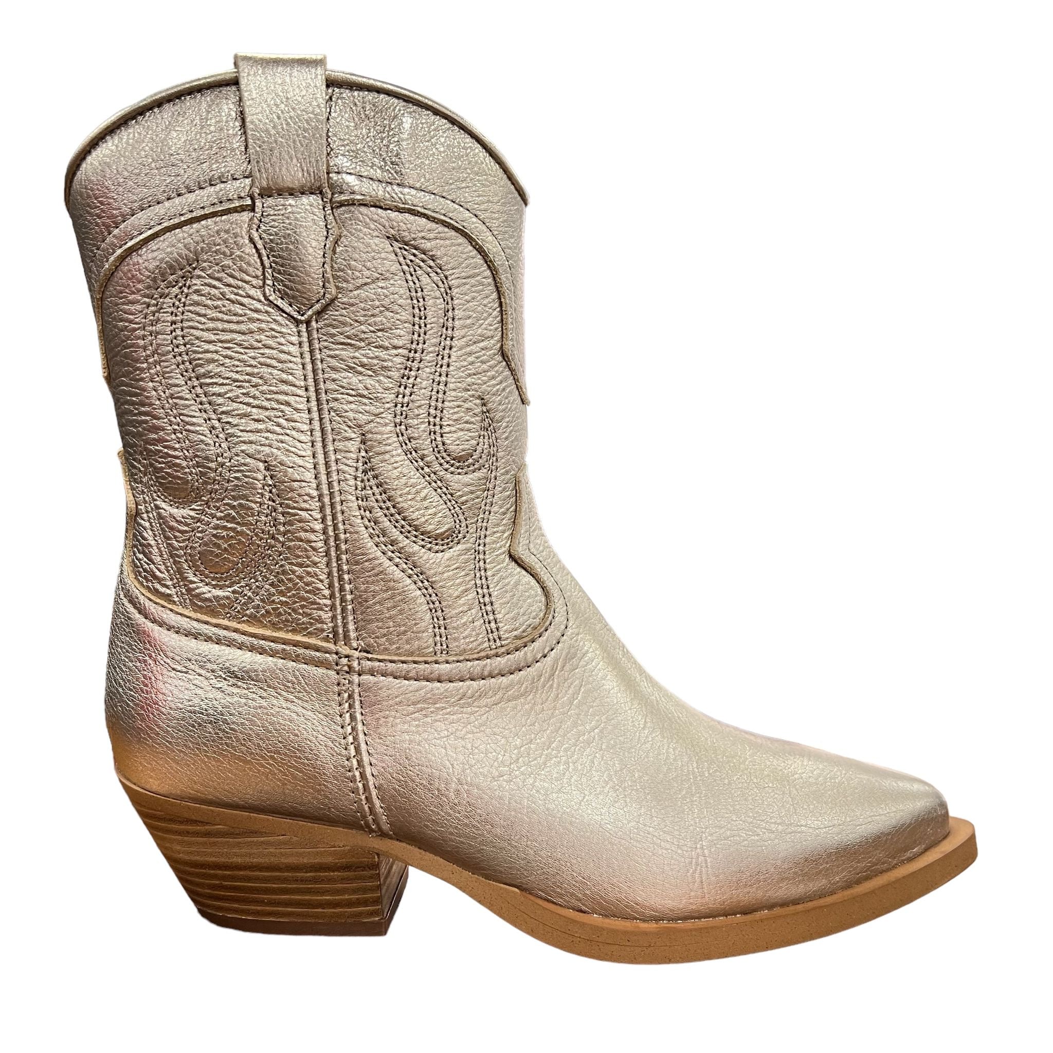 Alpe Ladies Gold Metallic Cowboy Boot 5010 41 43 – SM Shoes