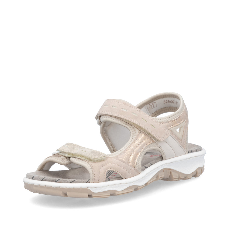 rieker rose gold sandals