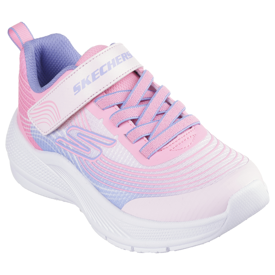 Skechers Kids Light Pink Lavender Velcro Trainer MICROSPEC 303575L LTPL