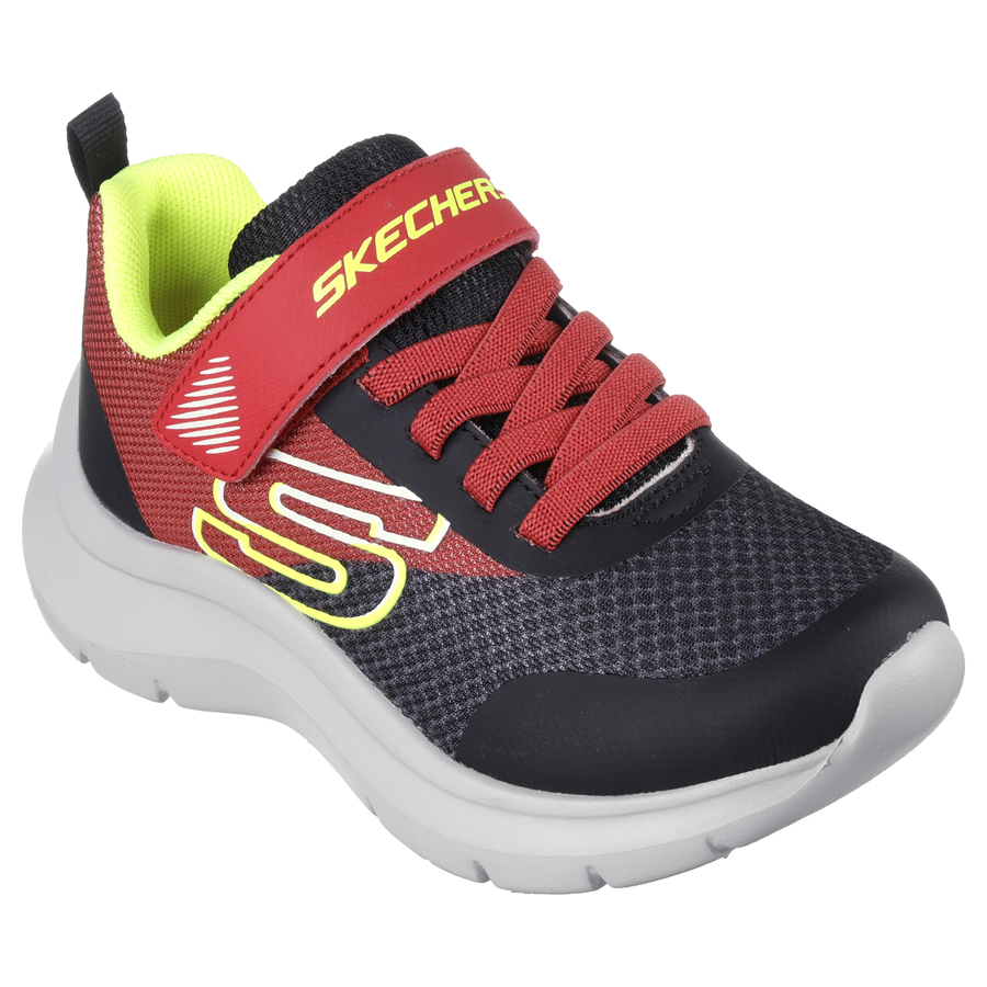 Skechers Kids Red Black Velcro Trainer SQUAD 403879L RDBK
