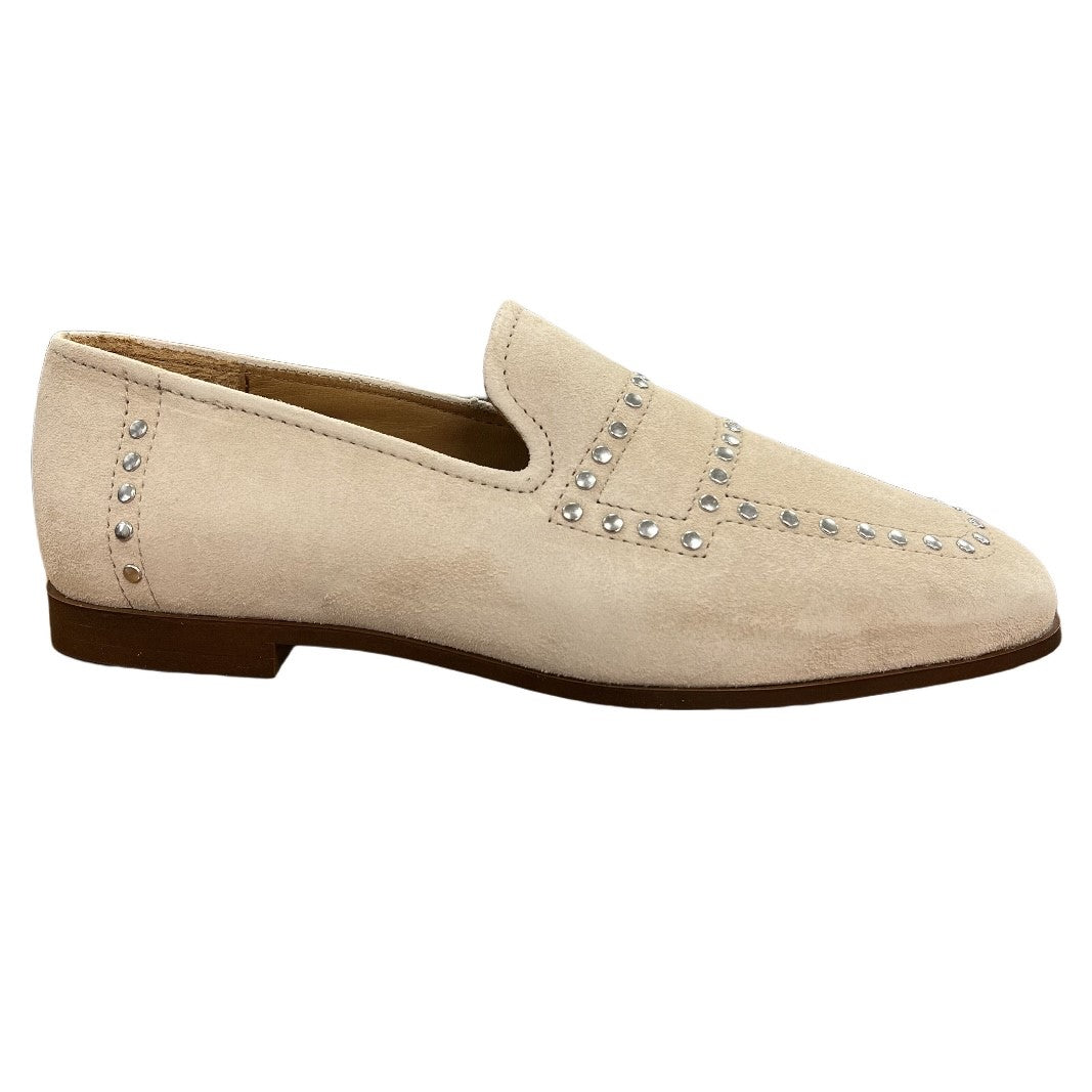 Alpe Ladies Beige Suede Leather Stud Loafer LINO 2309 11 – SM Shoes