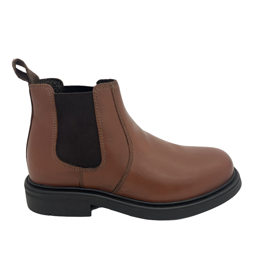 Oaktrak Kids Tan Leather Pull On Dealer Boots WALTON SM Shoes