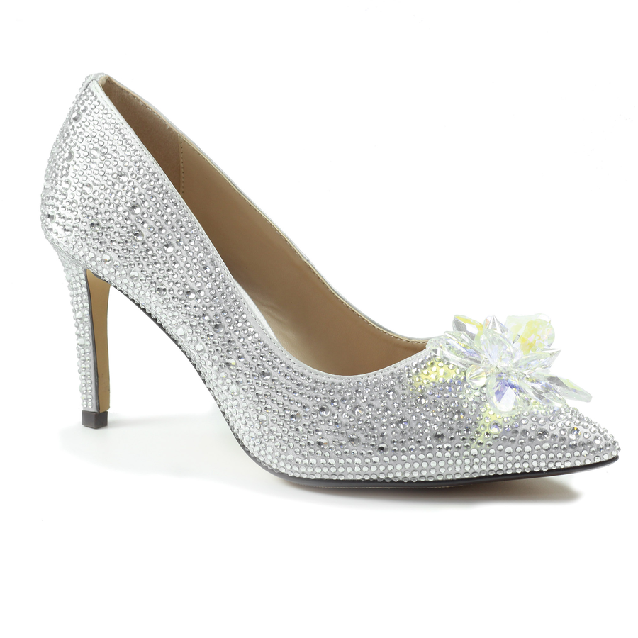 Silver sparkly court outlet heels