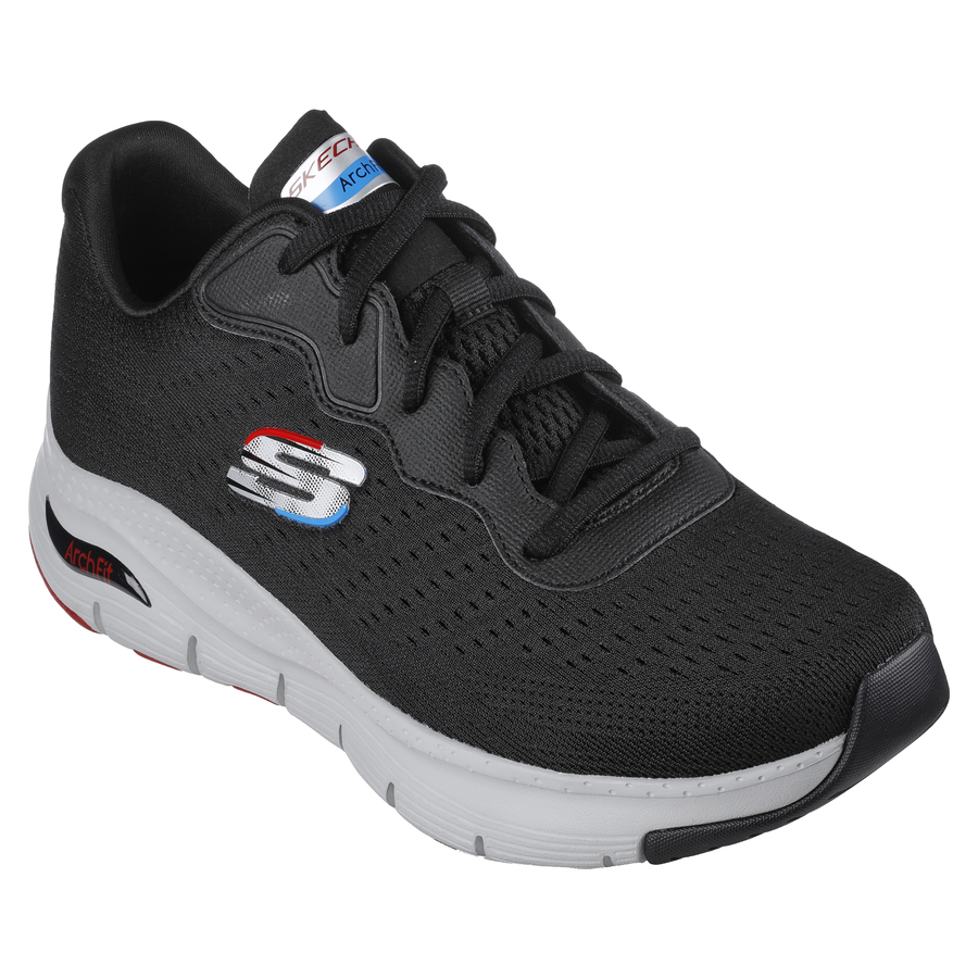 Skechers Mens Black Arch-Fit INFINITY COOL Laced Trainer – SM Shoes